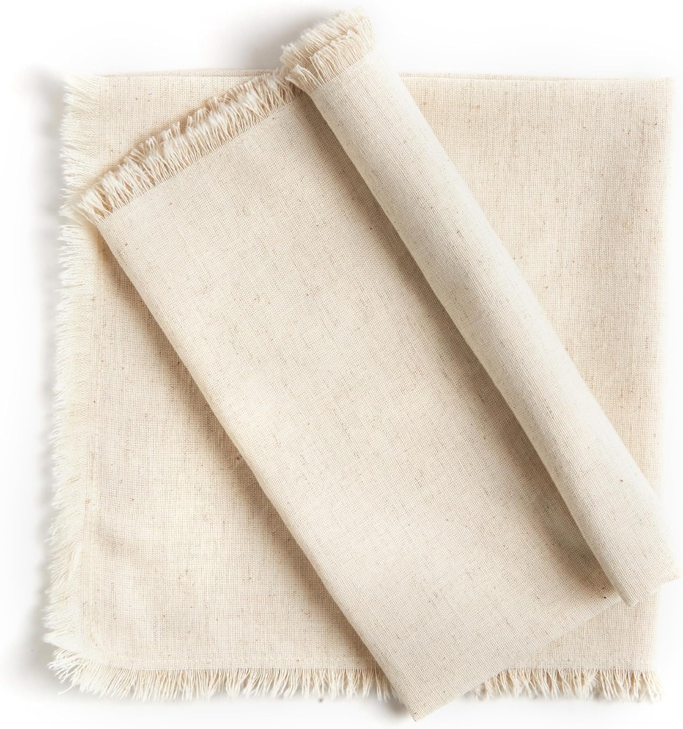 ACCENTHOME Natural Cotton Linen Napkin Set of 12 18x18 inch Dinner Napkins - Washable Soft Premium Hotel Quality Reusable Hemmed Edges Napkins Perfect Table Linens for Family Dinners, Weddings - Image 3