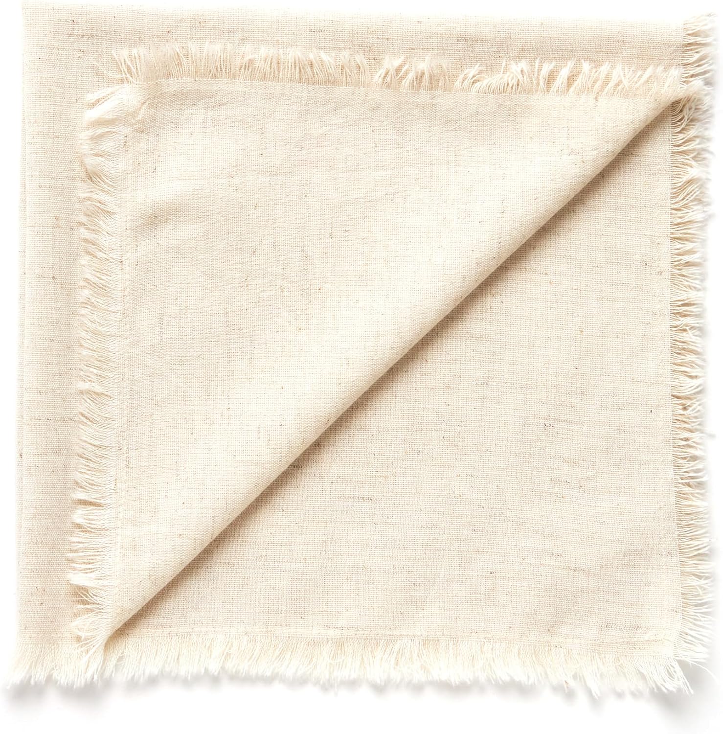 ACCENTHOME Natural Cotton Linen Napkin Set of 12 18x18 inch Dinner Napkins - Washable Soft Premium Hotel Quality Reusable Hemmed Edges Napkins Perfect Table Linens for Family Dinners, Weddings - Image 4