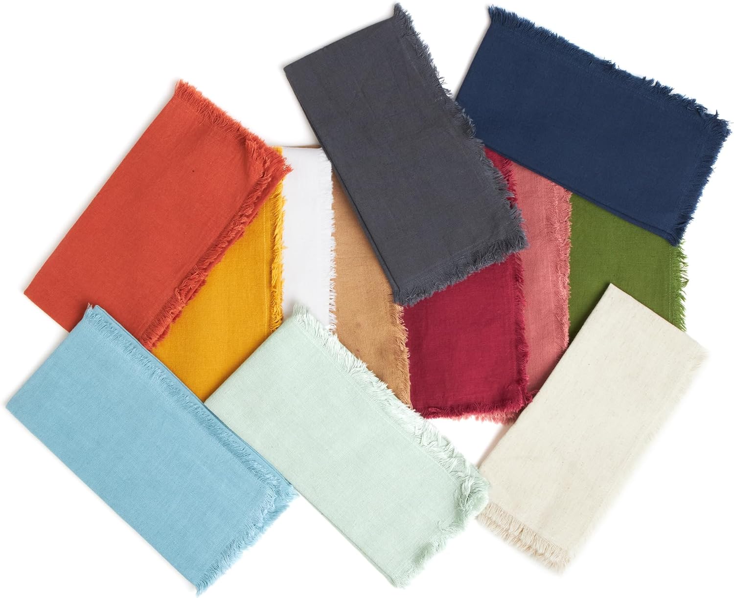 ACCENTHOME Natural Cotton Linen Napkin Set of 12 18x18 inch Dinner Napkins - Washable Soft Premium Hotel Quality Reusable Hemmed Edges Napkins Perfect Table Linens for Family Dinners, Weddings - Image 5