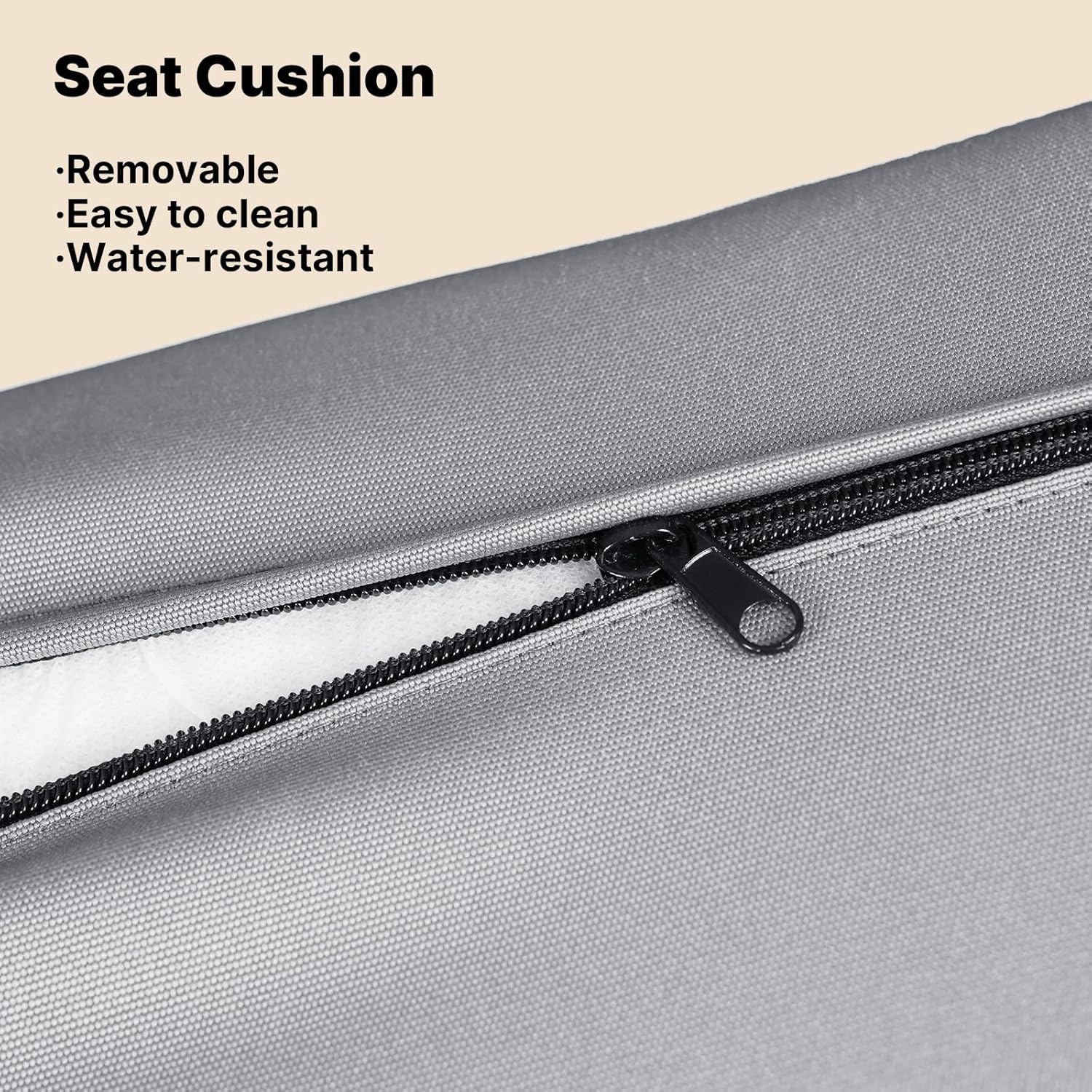 Ahomly 4-Piece Outdoor Wicker Patio Furniture Set with Deep Seating Cushions and Table for Balcony, Backyard, and Porch (Gray) - Image 8