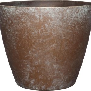 Classic Home and Garden Vogue Planter Pots w/Pottery Quality Finish - Modern Indoor & Outdoor Flower Pots - UV-Resistant Porch Planters - Decorative Pot for Flowers & Herbs (8” Weathered Copper)