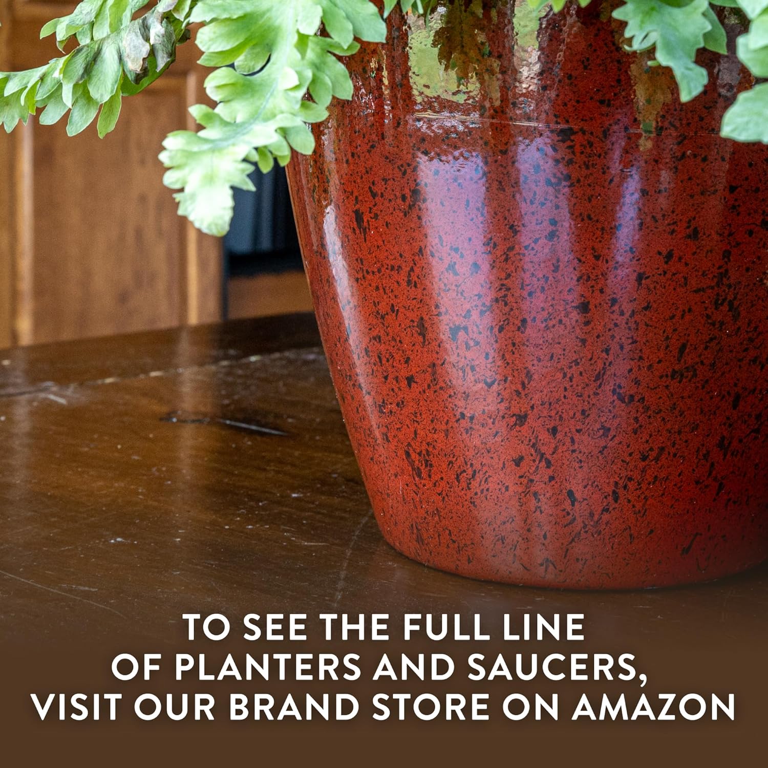 Classic Home and Garden Vogue Planter Pots w/Pottery Quality Finish - Modern Indoor & Outdoor Flower Pots - UV-Resistant Porch Planters - Decorative Pot for Flowers & Herbs (8” Weathered Copper) - Image 7